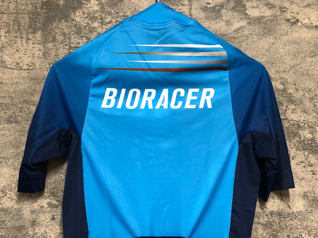 KE211 ビオレーサー BIORACER 半袖 サイクルジャージ 青 XS 富士ヒル