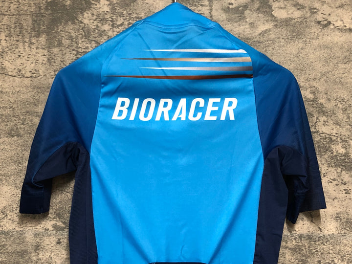 KE211 ビオレーサー BIORACER 半袖 サイクルジャージ 青 XS 富士ヒル
