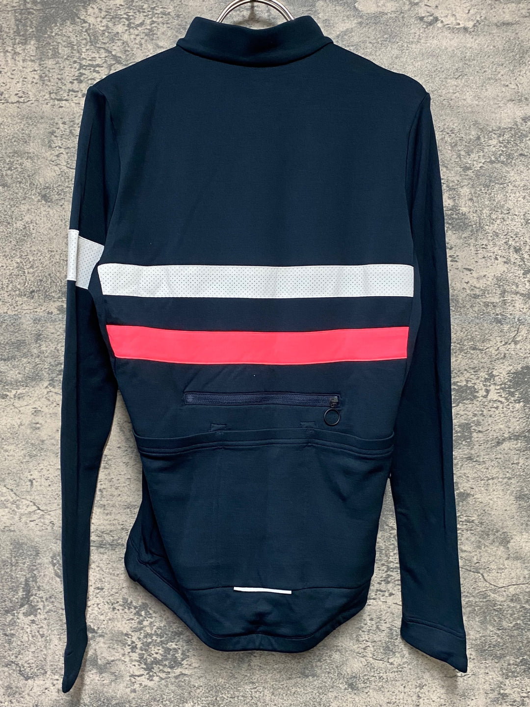 KH993 ラファ Rapha BREVET LONG SLEEVE JERSEY 長袖 サイクルジャージ 紺 S