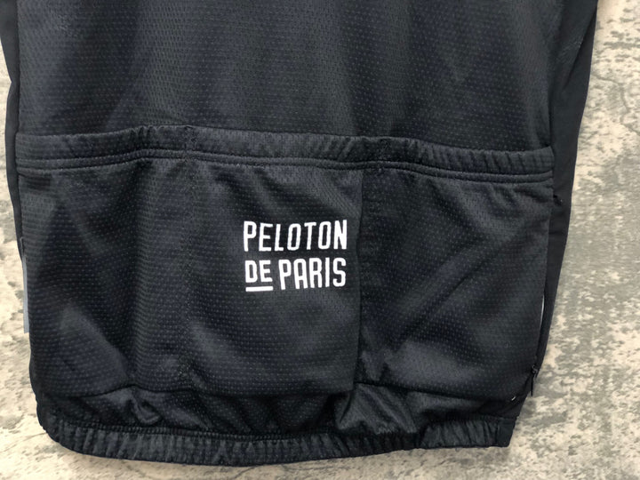 JJ818 プロトンドパリ PELOTON DE PARIS Domestique Jersey MEN 半袖 サイクルジャージ 白 黒 L