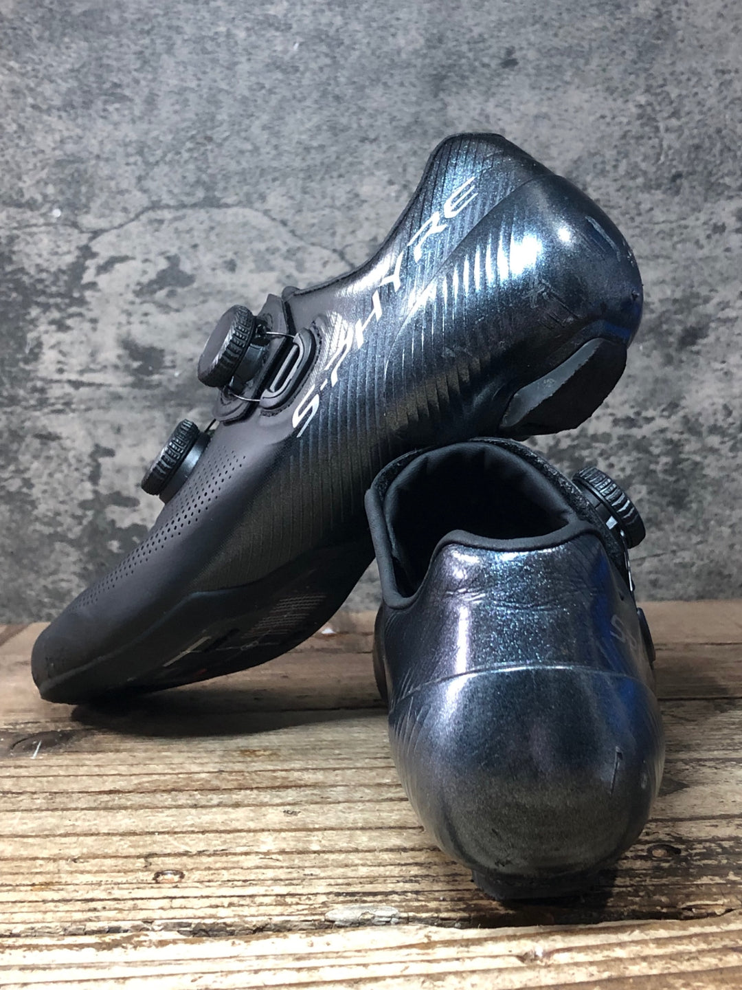 JP132 シマノ SHIMANO S-PHYRE SHRC903M WIDE ビンディングシューズ BOA 3穴 黒 EU41