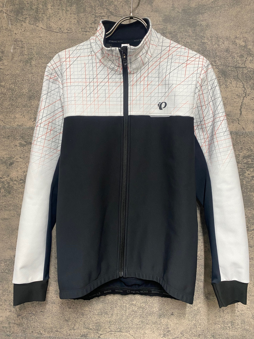 JG792 パールイズミ PEARL iZUMi 長袖 サイクルジャケット 白 黒 M 裏起毛