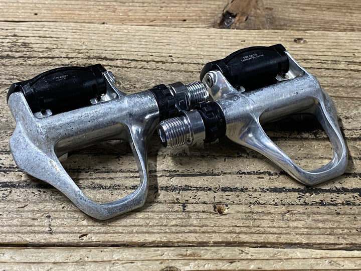 JT111 シマノ SHIMANO アルテグラ ULTEGRA PD-6620 ビンディングペダル SPD-SL ※傷大 ジャンク