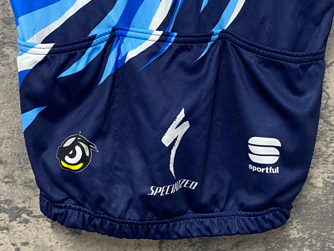 KJ813 スポーツフル sportful 半袖 サイクルジャージ 青 L SAXO BANK