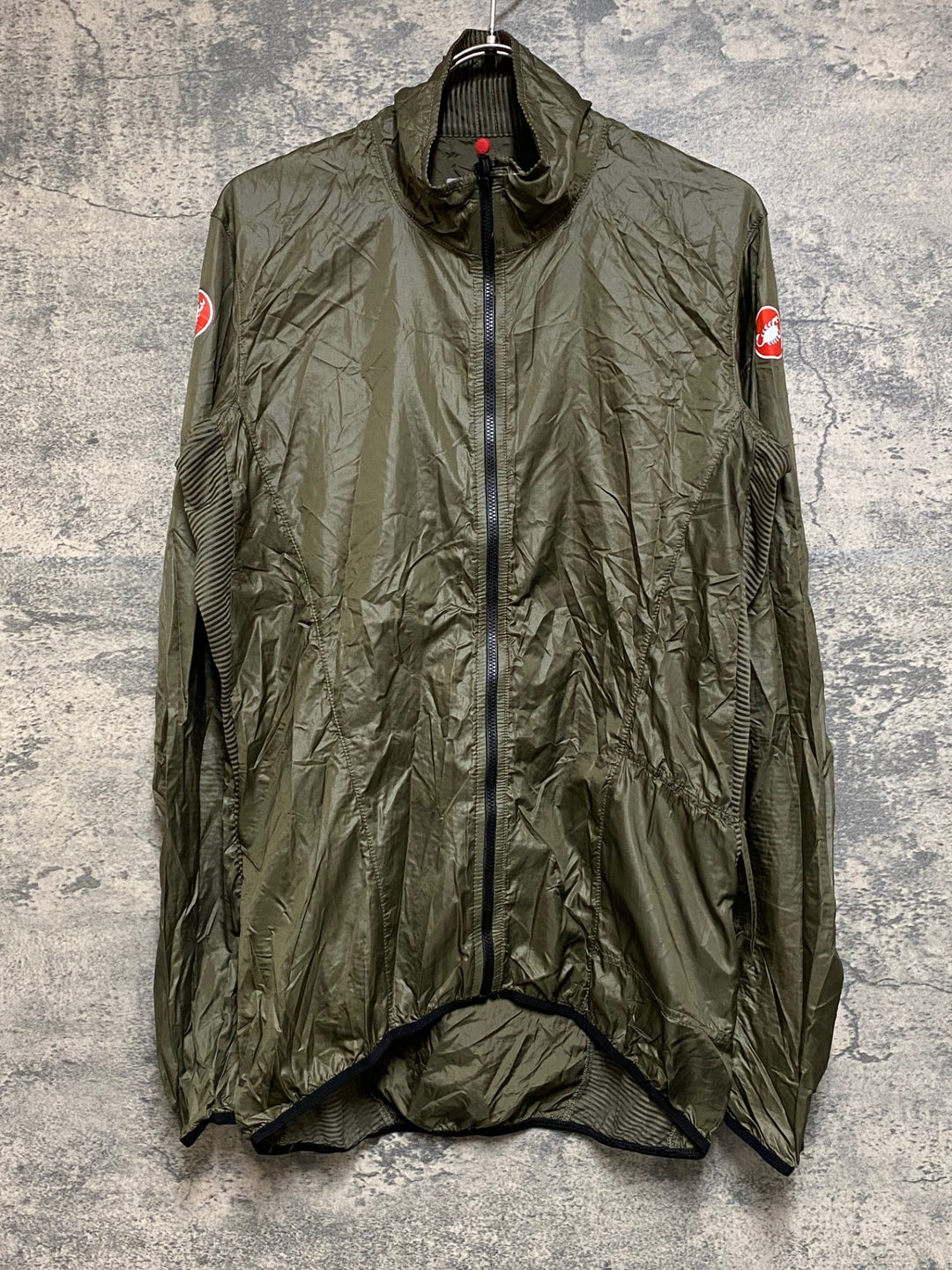 JP536 カステリ CASTELLI 長袖 ウインドブレイカー オリーブ L