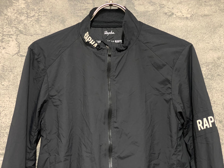 KM410 ラファ Rapha PRO TEAM LIGHTWEIGHT WIND JACKET 長袖 ウィンドブレーカー 黒 S