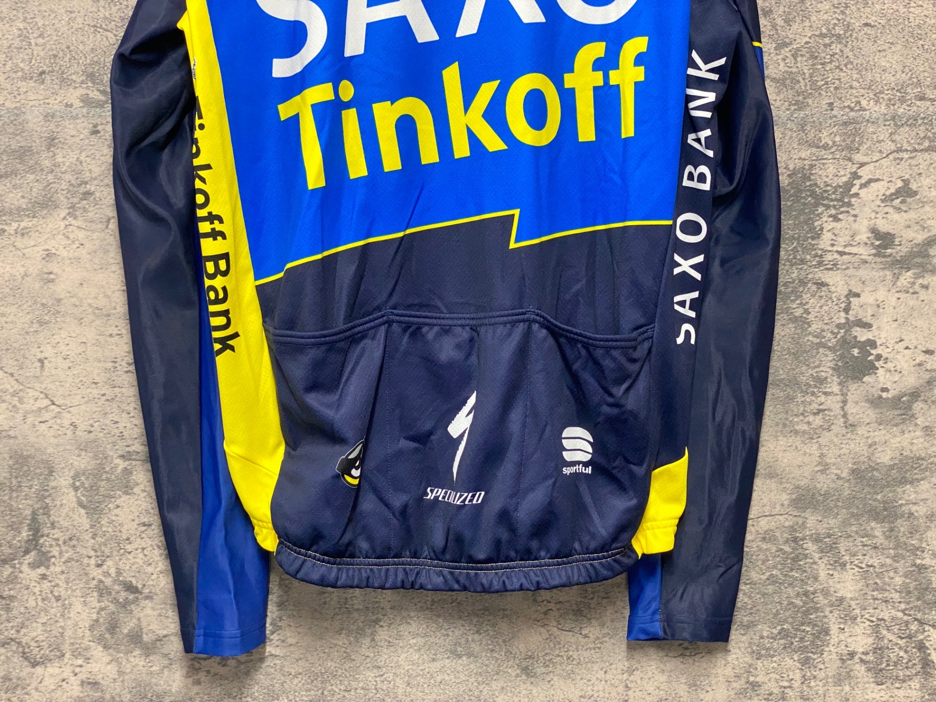 KJ805 スポーツフル sportful 長袖 サイクルジャージ 黃 紺 L 裏起毛