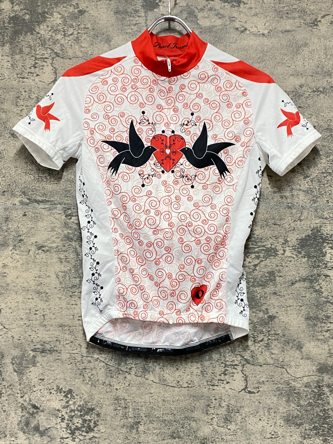KA223 パールイズミ PEARL iZUMi 半袖 サイクルジャージ 白 赤 S レディース