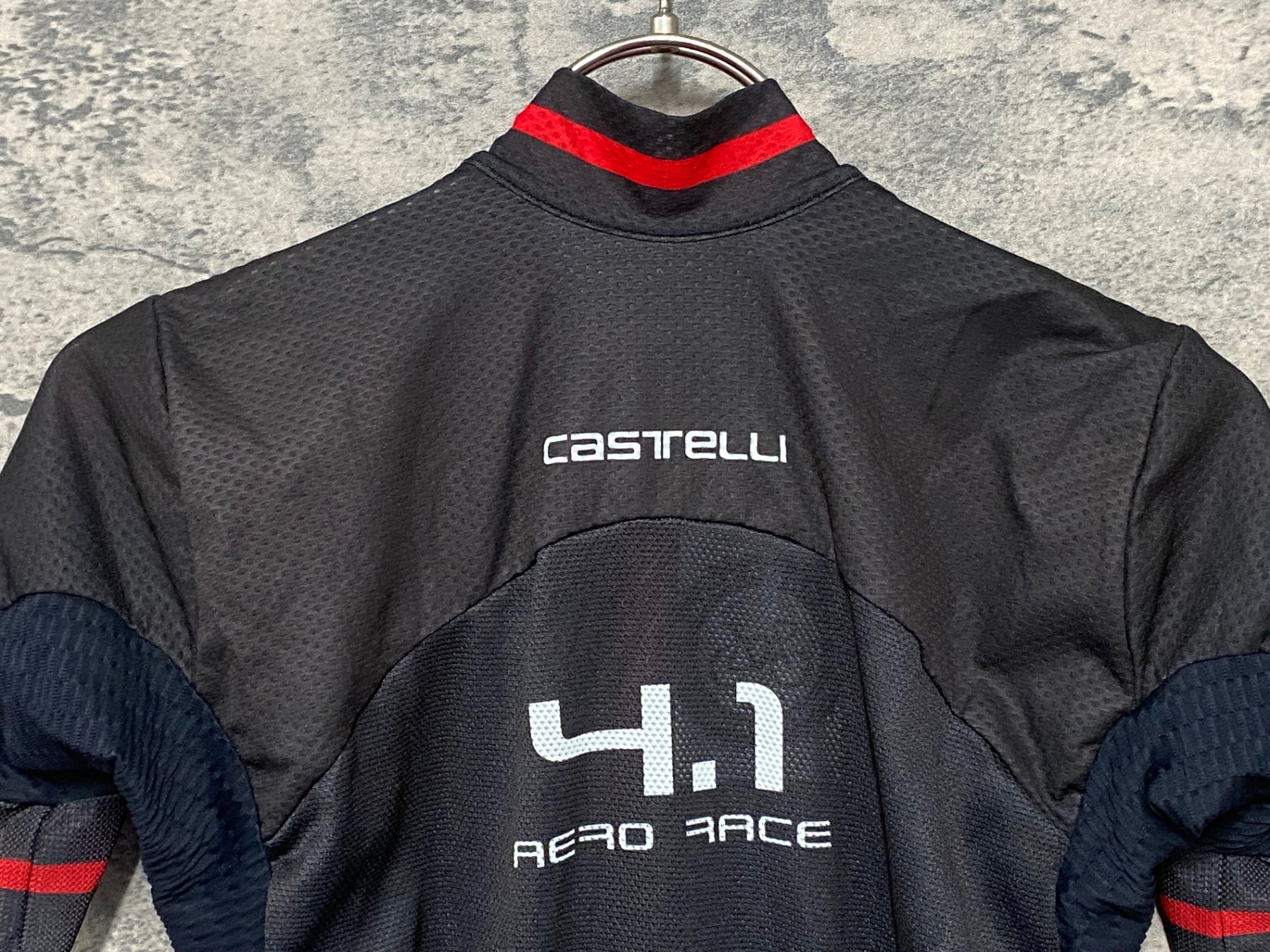 JT070 カステリ CASTELLI 半袖サイクルジャージ 黒 S ほつれあり