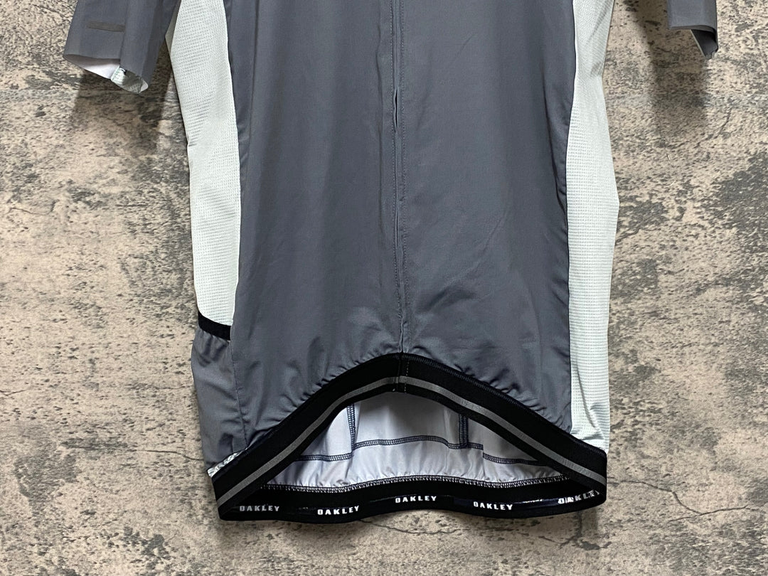 KF367 オークリー OAKLEY 半袖 サイクルジャージ グレー M