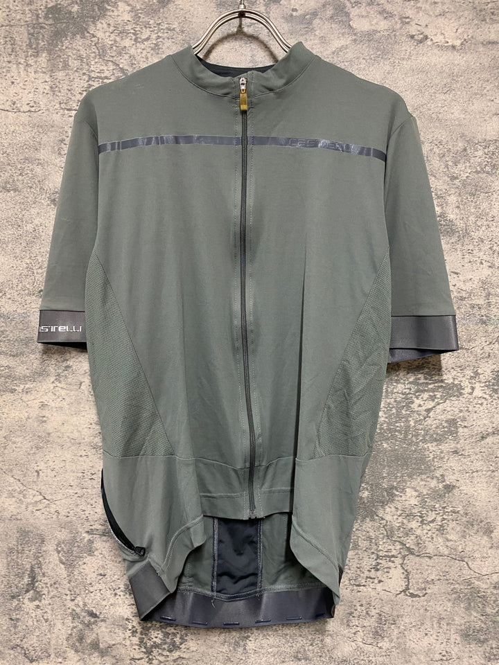 KB216 カステリ CASTELLI 半袖 サイクルジャージ グレー XL