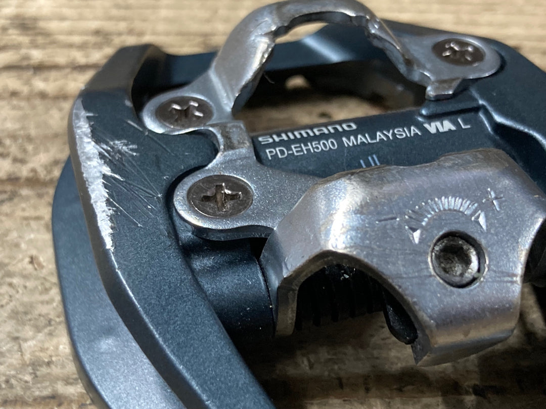 JZ377 シマノ SHIMANO PD-EH500 ビンディングペダル 片面フラット SPD