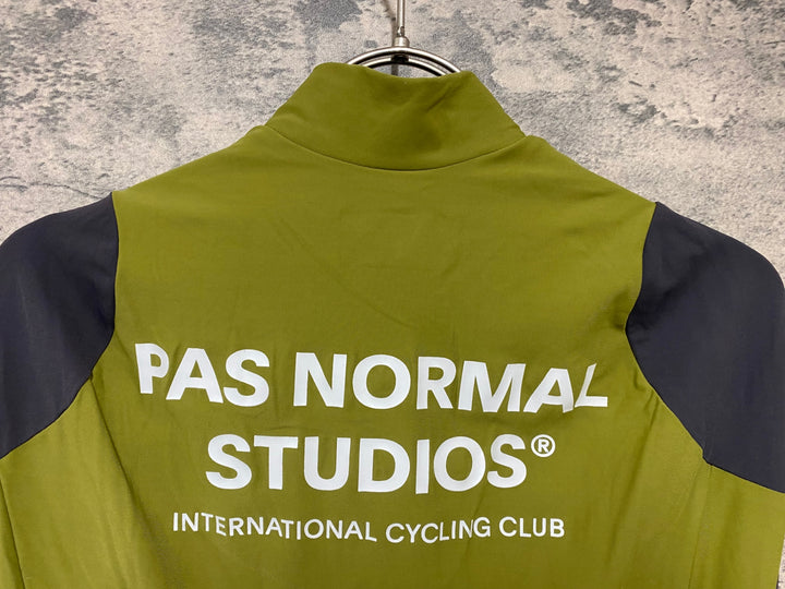 JY516 パスノーマルスタジオ PAS NORMAL STUDIOS Mechanism Long Sleeve Jersey 長袖 サイクルジャージ グレー グリーン レディース S ※スレ