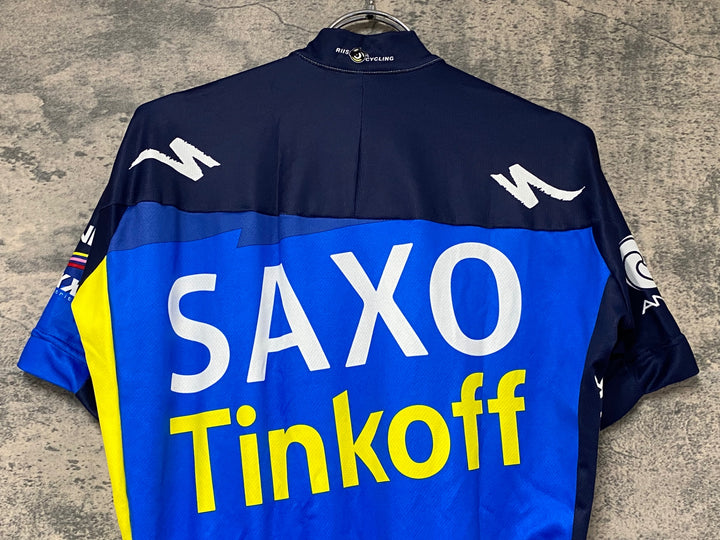 KJ825 スポーツフル sportful 半袖 サイクルジャージ 黃 紺 L SAXO BANK