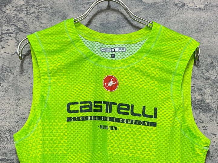 KB692 カステリ CASTELLI ノースリーブ ベースレイヤー 黄 M