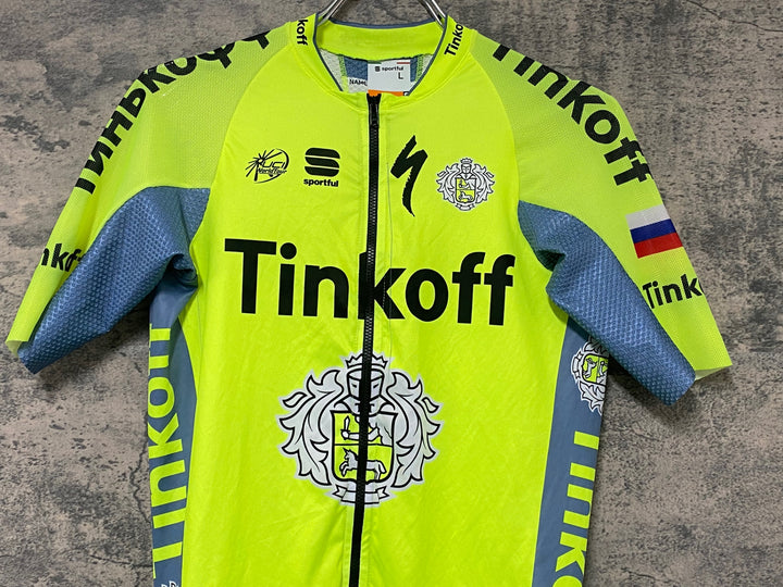 KJ860 スポーツフル sportful 半袖 サイクルジャージ 黄 L TINKOFF