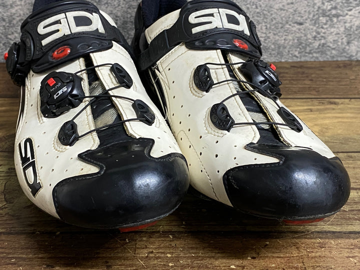 KD146 シディ SIDI ワイヤー WIRE CARBON ビンディングシューズ 3穴 白 黒 EU42 1/2