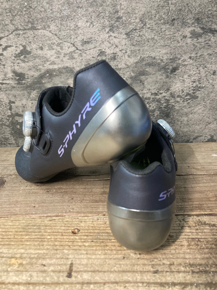 JY159 シマノ SHIMANO S-PHYRE SHRC902M L01 S ビンディングシューズ 黒 EU41.5 3穴