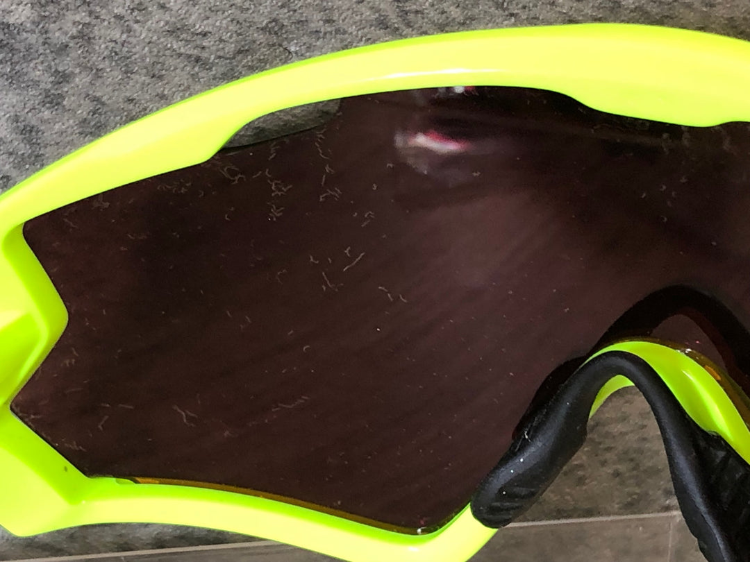 JS593 オークリー OAKLEY WINDJACKET 2.0 サングラス アイウェア 蛍光黄 黒 PRIZM ※レンズ剥離