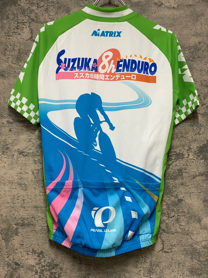 JS467 パールイズミ PEARL iZUMi 半袖 サイクルジャージ 総柄 M スズカ8時間エンデューロ
