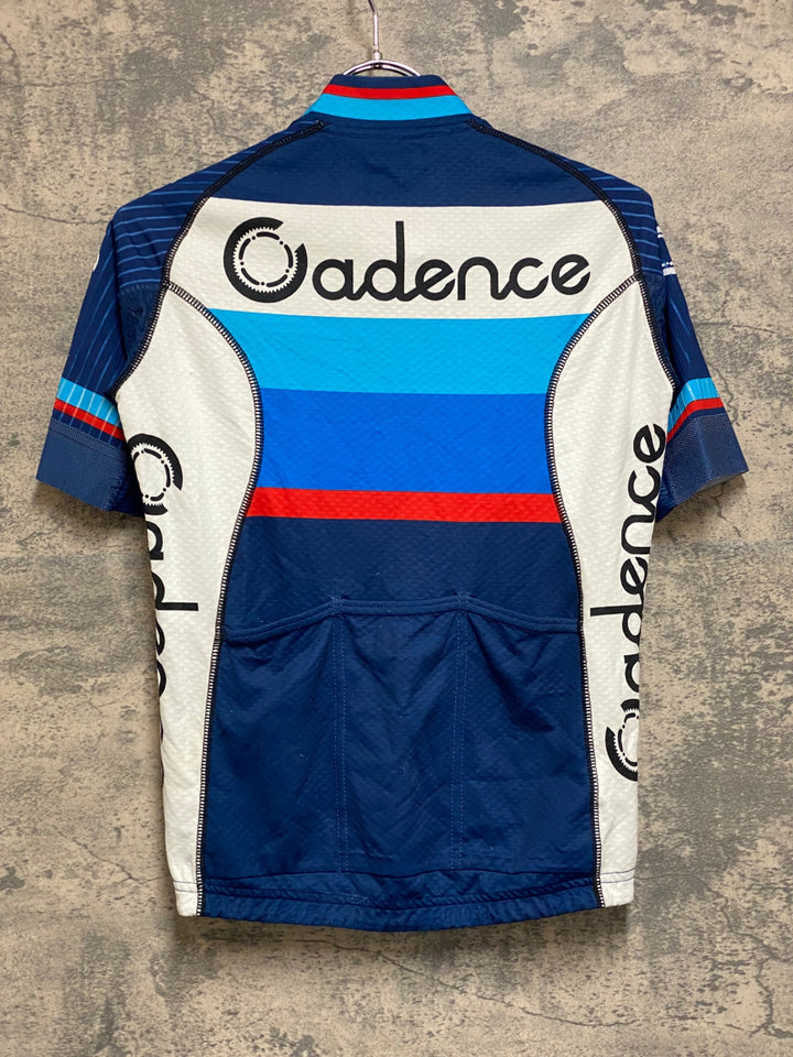 JQ507 ケイデンス Cadence RACE FIT 半袖サイクルジャージ 青 XS エアロジャージ