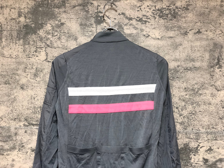 KM439 ラファ Rapha WOMEN’S BREVET LONG SLEEVE WINDBLOCK JERSEY 長袖 サイクルジャージ グレー XS
