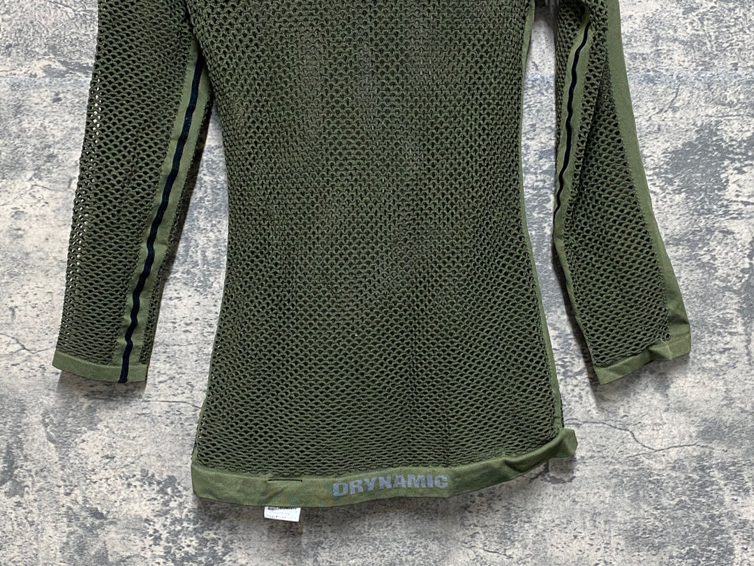 KF214 ミレ MILLET 長袖 メッシュ ベースレイヤー オリーブ S-M
