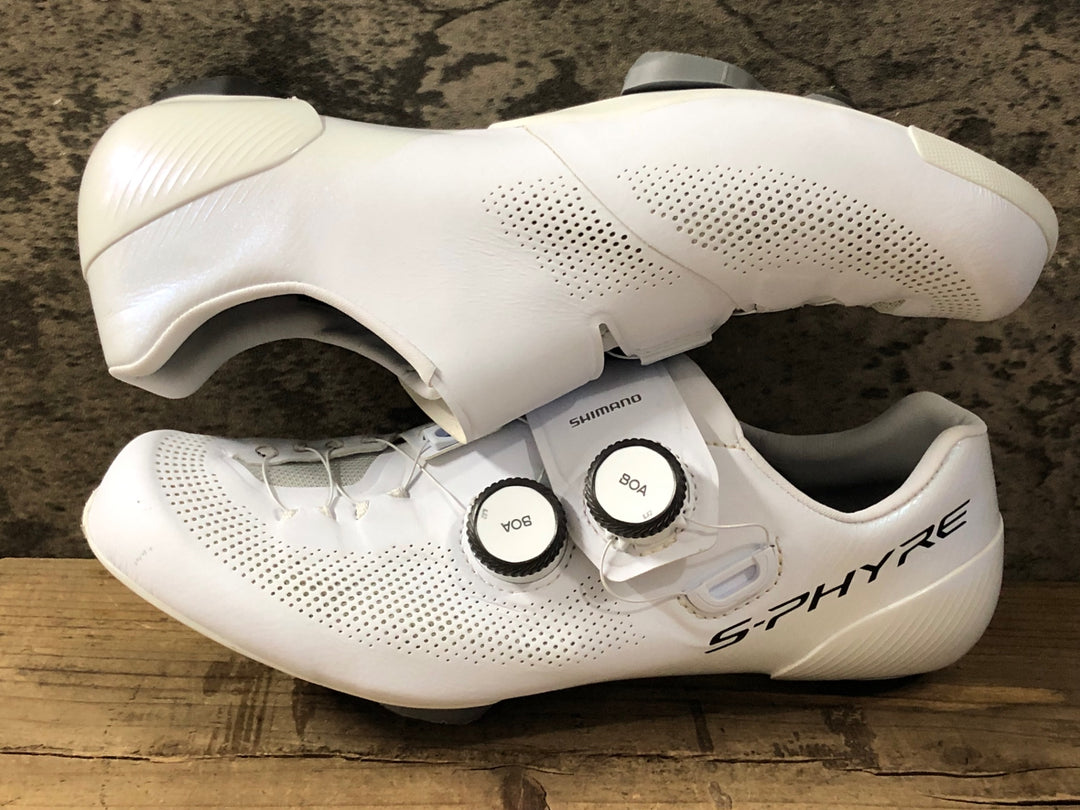 KM764 シマノ SHIMANO エスファイア S-PHYRE SHRC903M ビンディングシューズ 白 EU41E