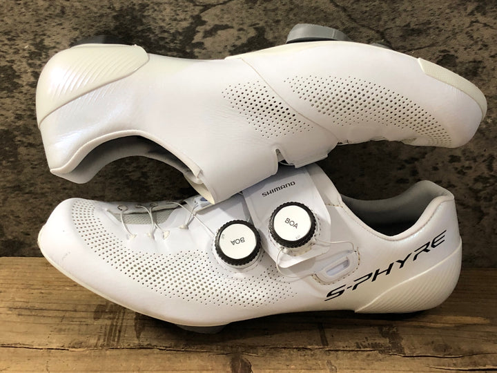 KM764 シマノ SHIMANO エスファイア S-PHYRE SHRC903M ビンディングシューズ 白 EU41E