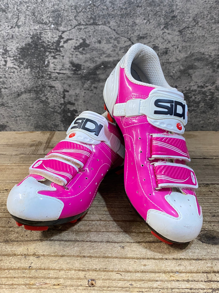 KG406 シディ SIDI TRACE MTB WMN ビンディングシューズ 2穴 ピンク ホワイト レディース EU38 ※ペン字あり