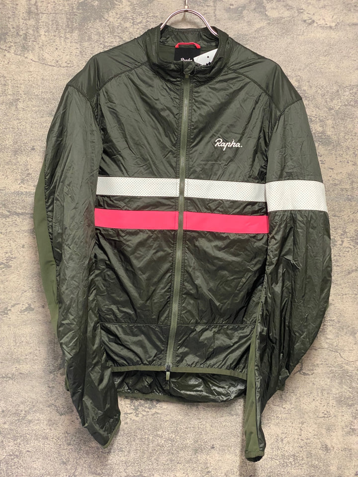 JZ867 ラファ Rapha BREVET INSULATED JACKET 長袖 サイクルジャケット オリーブ XL