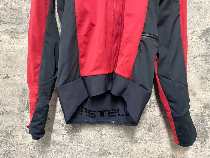KB689 カステリ CASTELLI Alpha RoS 2 Rosso Corsa GORE-TEX INFINIUM 長袖 サイクルジャケット 裏起毛 赤 M