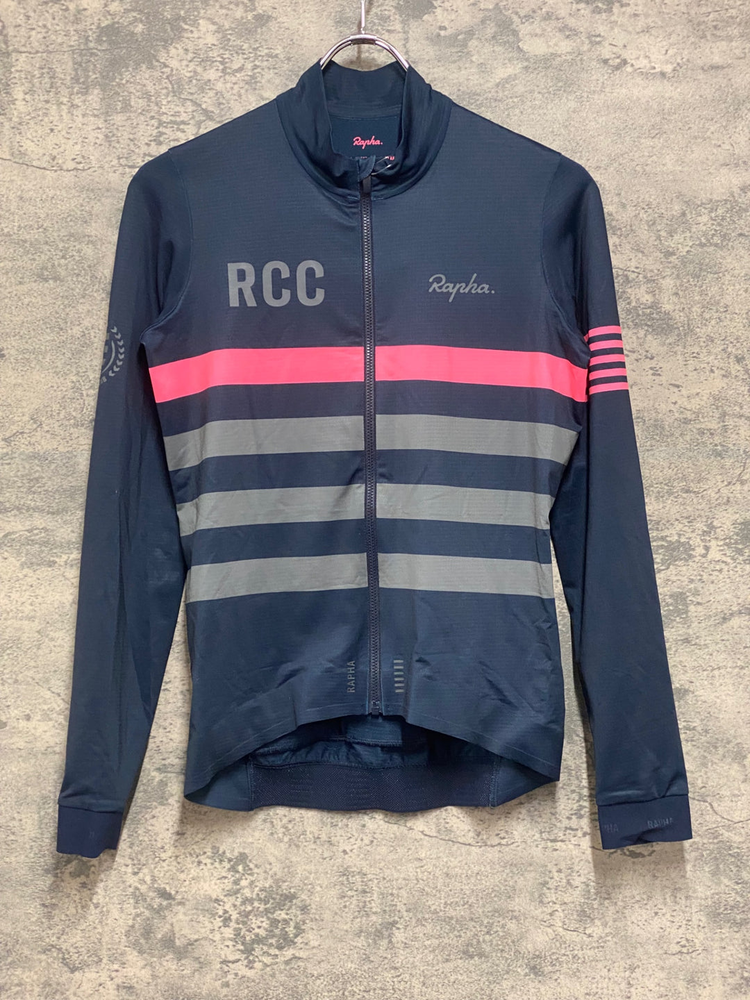 JZ975 ラファ Rapha RCC PRO TEAM LONG SLEEVE JERSEY 長袖 サイクルジャージ ネイビー S