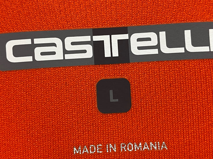 KG570 カステリ CASTELLI 半袖 サイクルジャージ オレンジ L