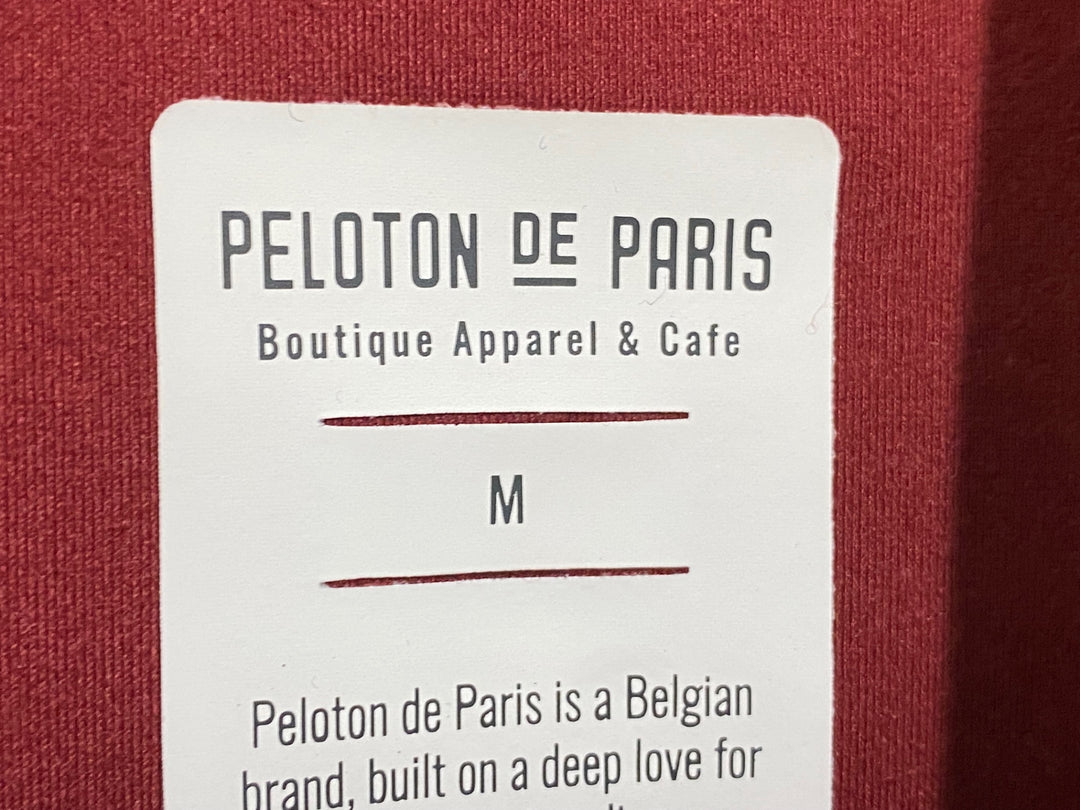 JN478 プロトンドパリ PELOTON DE PARIS 長袖 サイクルジャージ 赤 M ほつれあり