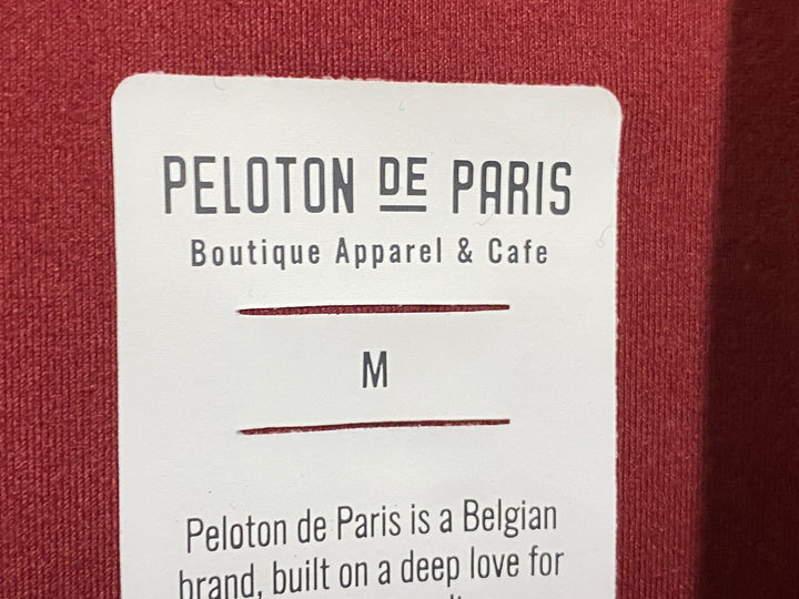 JN478 プロトンドパリ PELOTON DE PARIS 長袖 サイクルジャージ 赤 M ほつれあり
