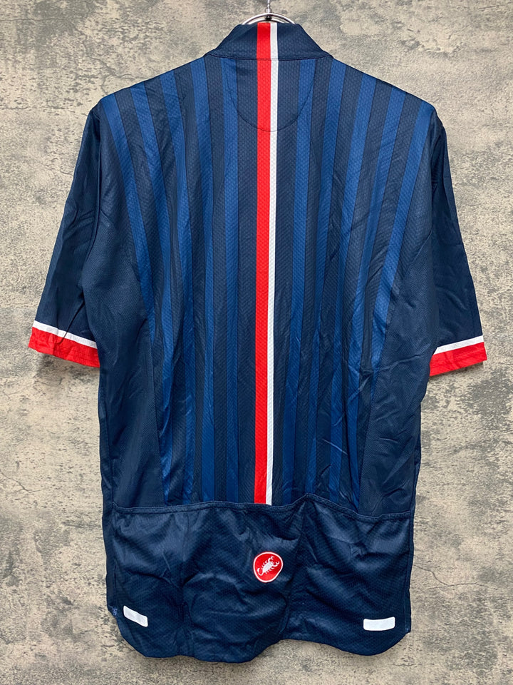 KK053 カステリ CASTELLI 半袖 サイクルジャージ 2XL 青
