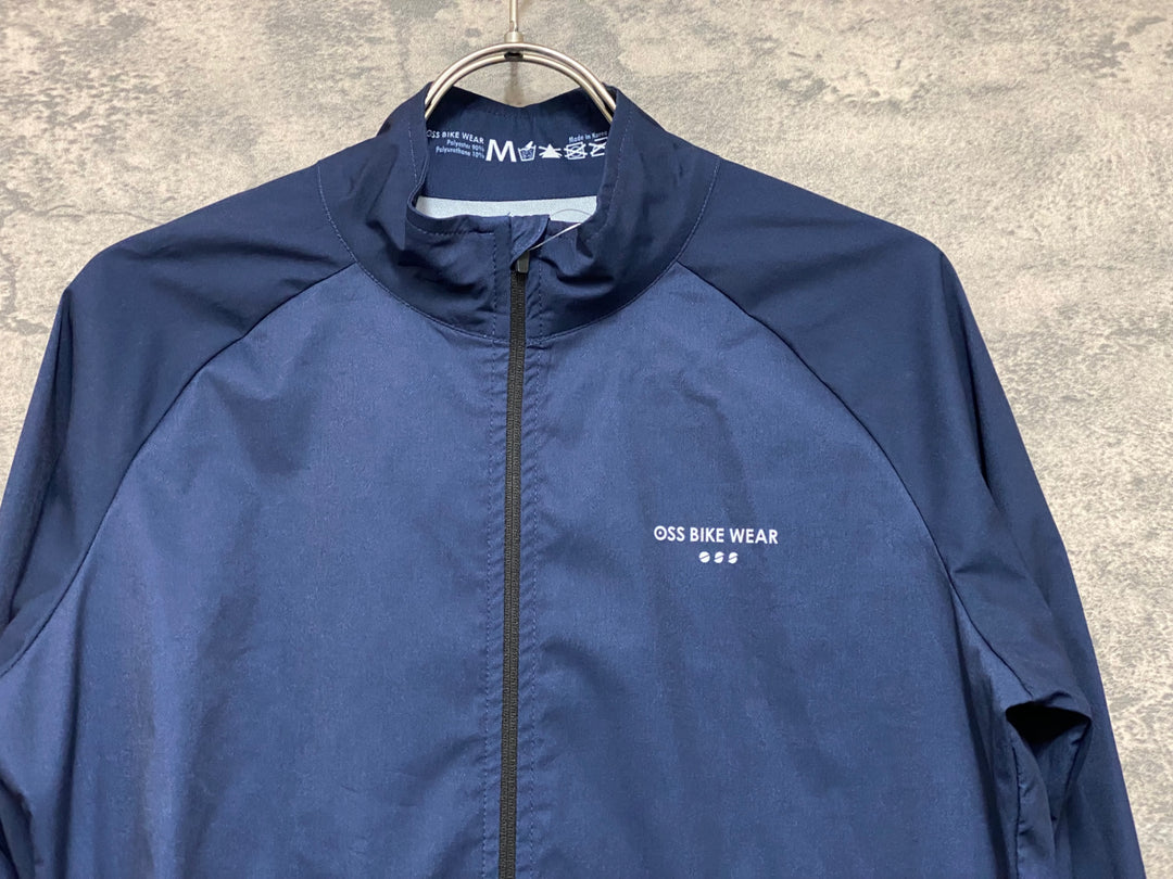 JO058 OSS BIKE WEAR 長袖 ウィンドブレーカー シェルジャケット 紺 M