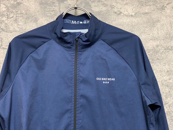 JO058 OSS BIKE WEAR 長袖 ウィンドブレーカー シェルジャケット 紺 M