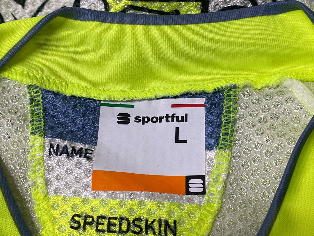 KJ860 スポーツフル sportful 半袖 サイクルジャージ 黄 L TINKOFF