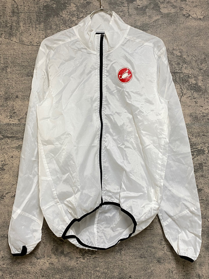 JP485 カステリ CASTELLI 長袖 ウインドブレイカー 白 M