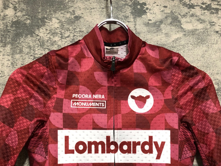 JJ488 ブラックシープ BLACKSHEEP 半袖 サイクルジャージ 赤 2XS Lombardy