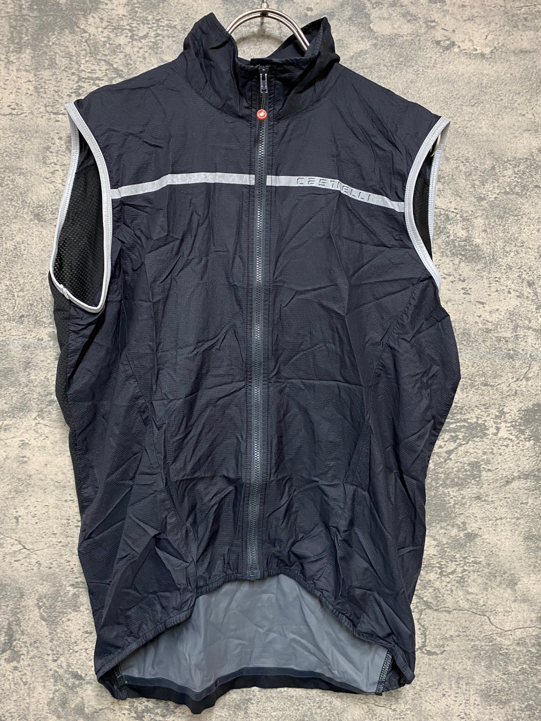 KB213 カステリ CASTELLI ROSSO CORSA サイクルベスト ジレ グレー XL ※ロゴ劣化