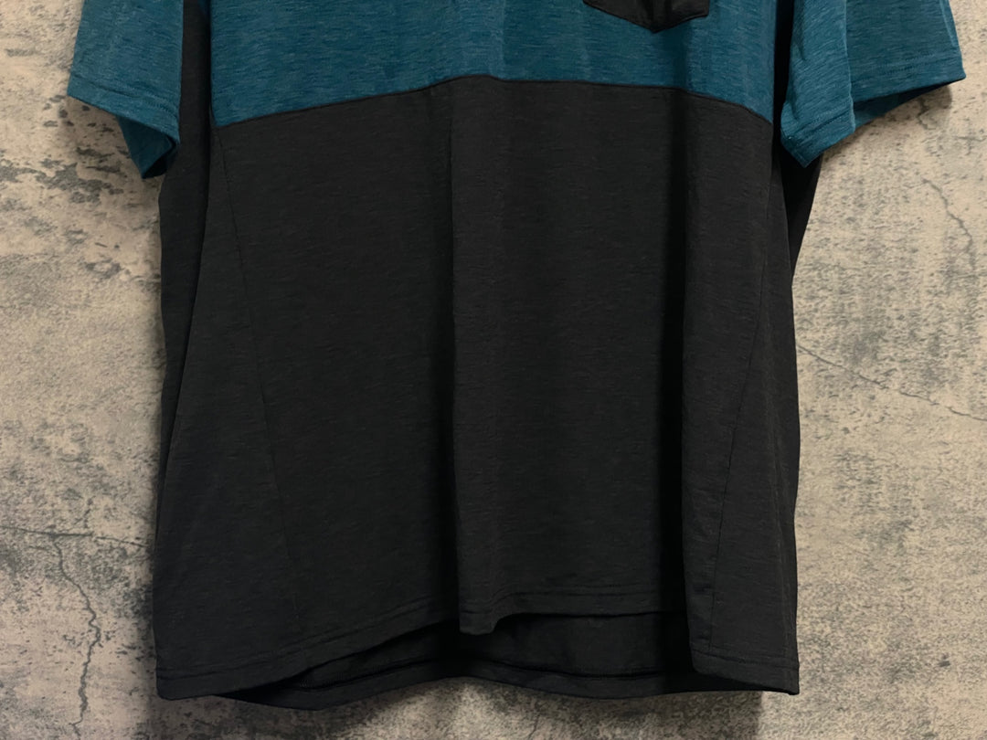 JT169 ジロ GIRO M RIDE JERSEY 半袖 サイクルジャージ 黒 青 XL