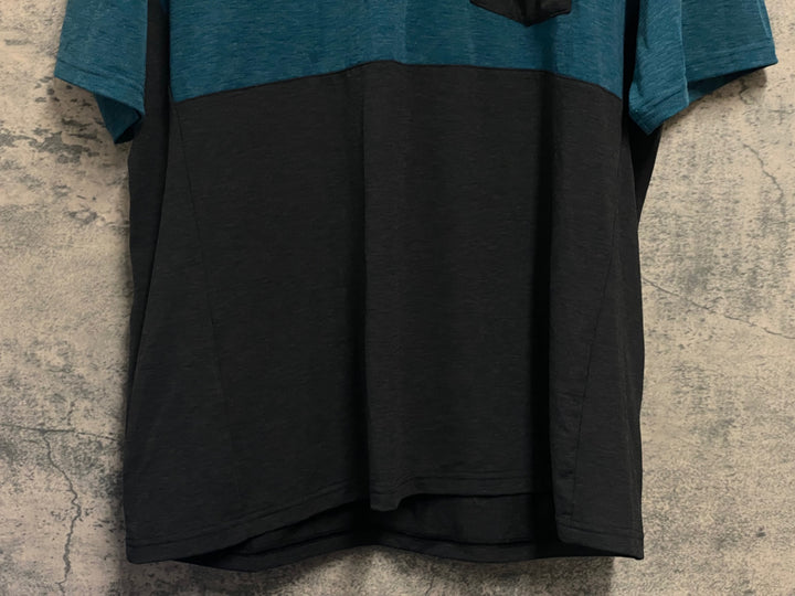 JT169 ジロ GIRO M RIDE JERSEY 半袖 サイクルジャージ 黒 青 XL