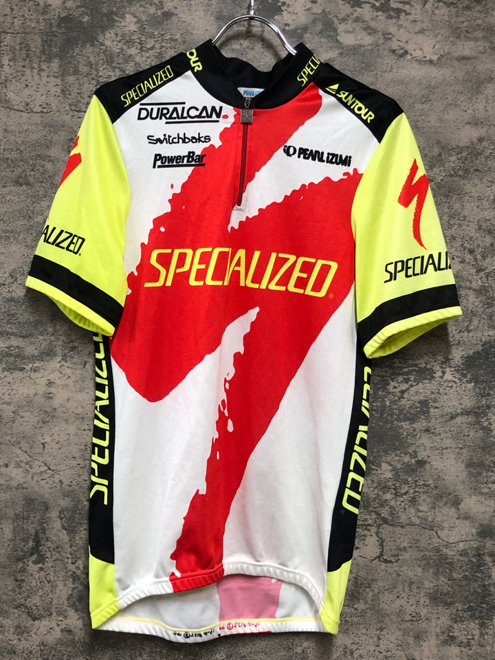 KE026 パールイズミ PEARL iZUMi 半袖 サイクルジャージ 赤 白 3L ハーフジップ