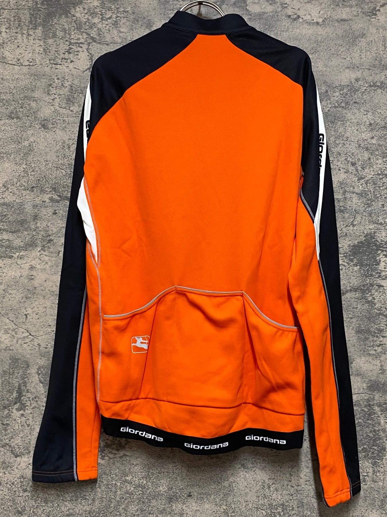 JR166 ジョルダーナ Giordana 長袖サイクルジャージ オレンジ XL 裏