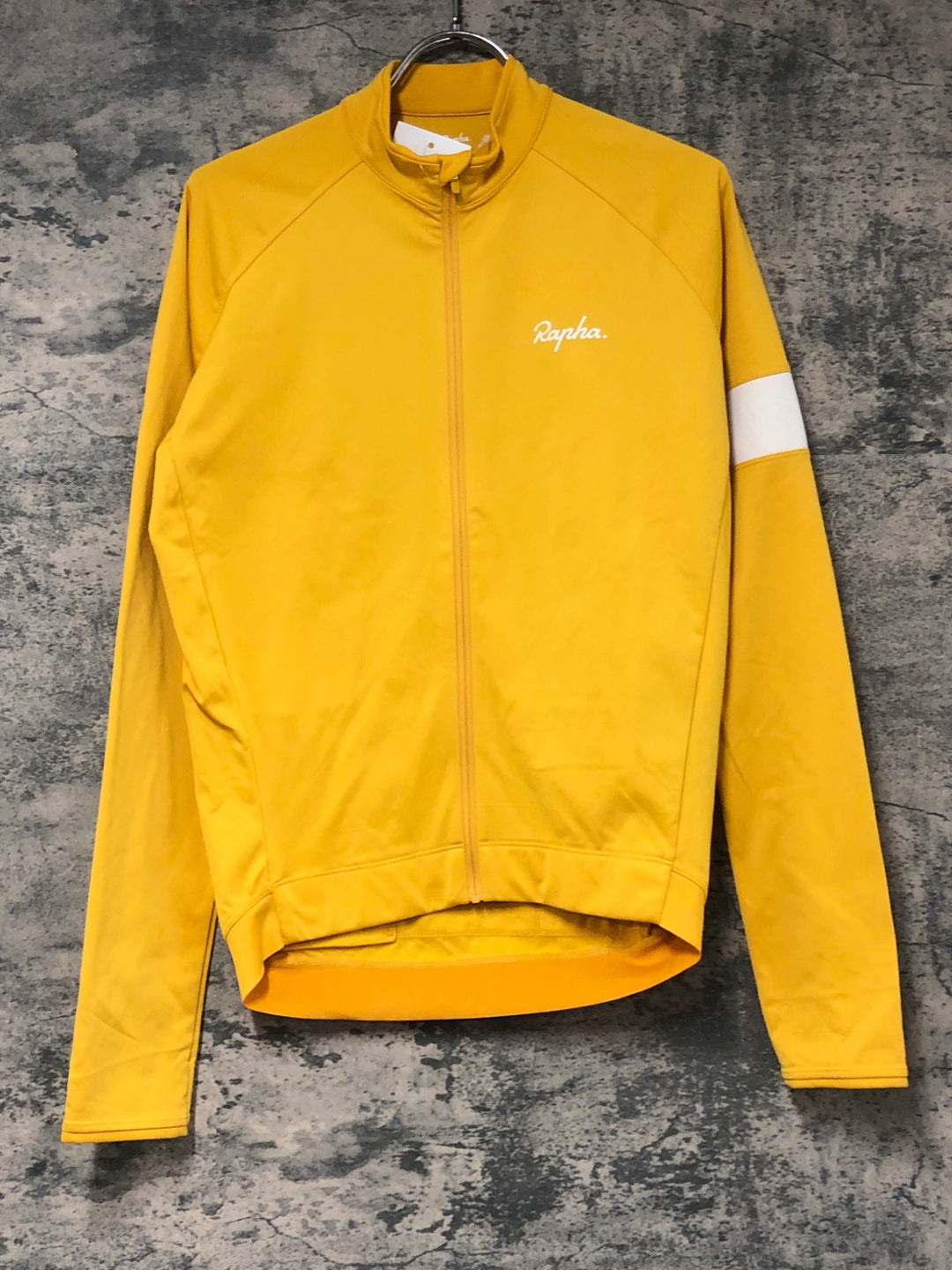 JG718 ラファ Rapha CORE LONG SLEEVE JERSEY 長袖 サイクルジャージ マスタード M 裏起毛