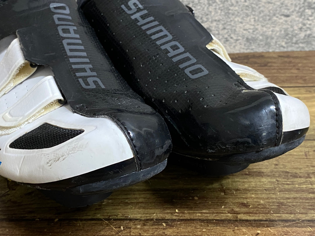 JY958 シマノ SHIMANO R171 SH-R171W ビンディングシューズ EU43 白黒 3穴