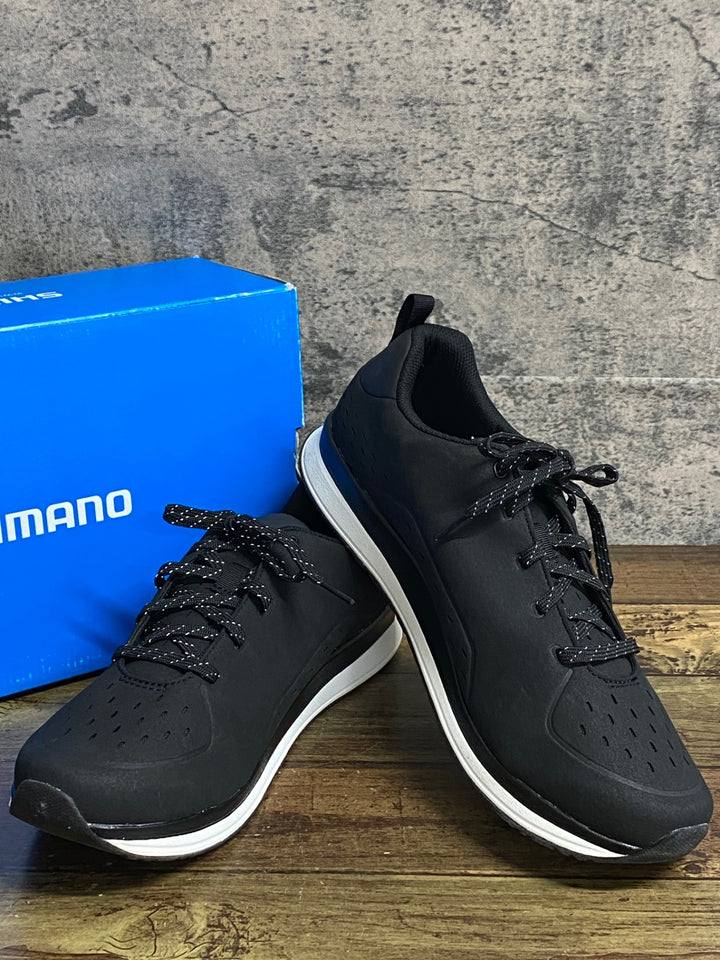 JY002 シマノ SHIMANO CT5 SH-CT500-S L ビンディングシューズ 2穴 レース 黒 EU44